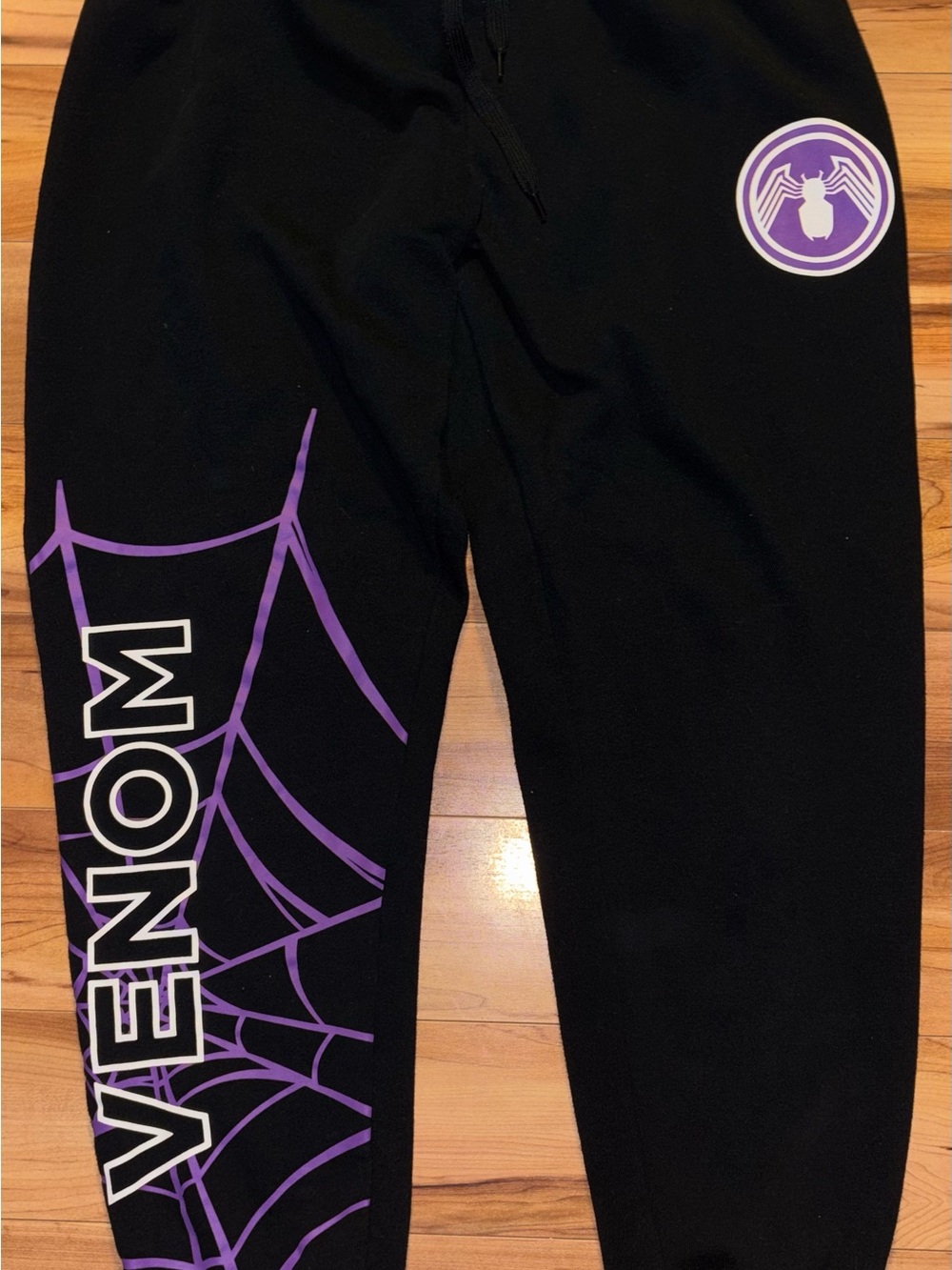 Marvel Black & Purple Venom Spider Web Jogger Pants